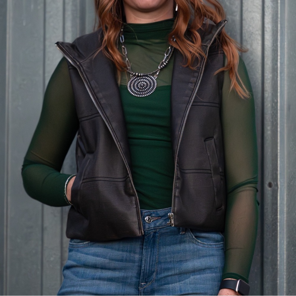 Faux Leather Vest